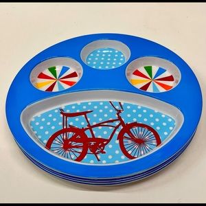 Child’s dinner plates (4) Fun Time (plates are divided)